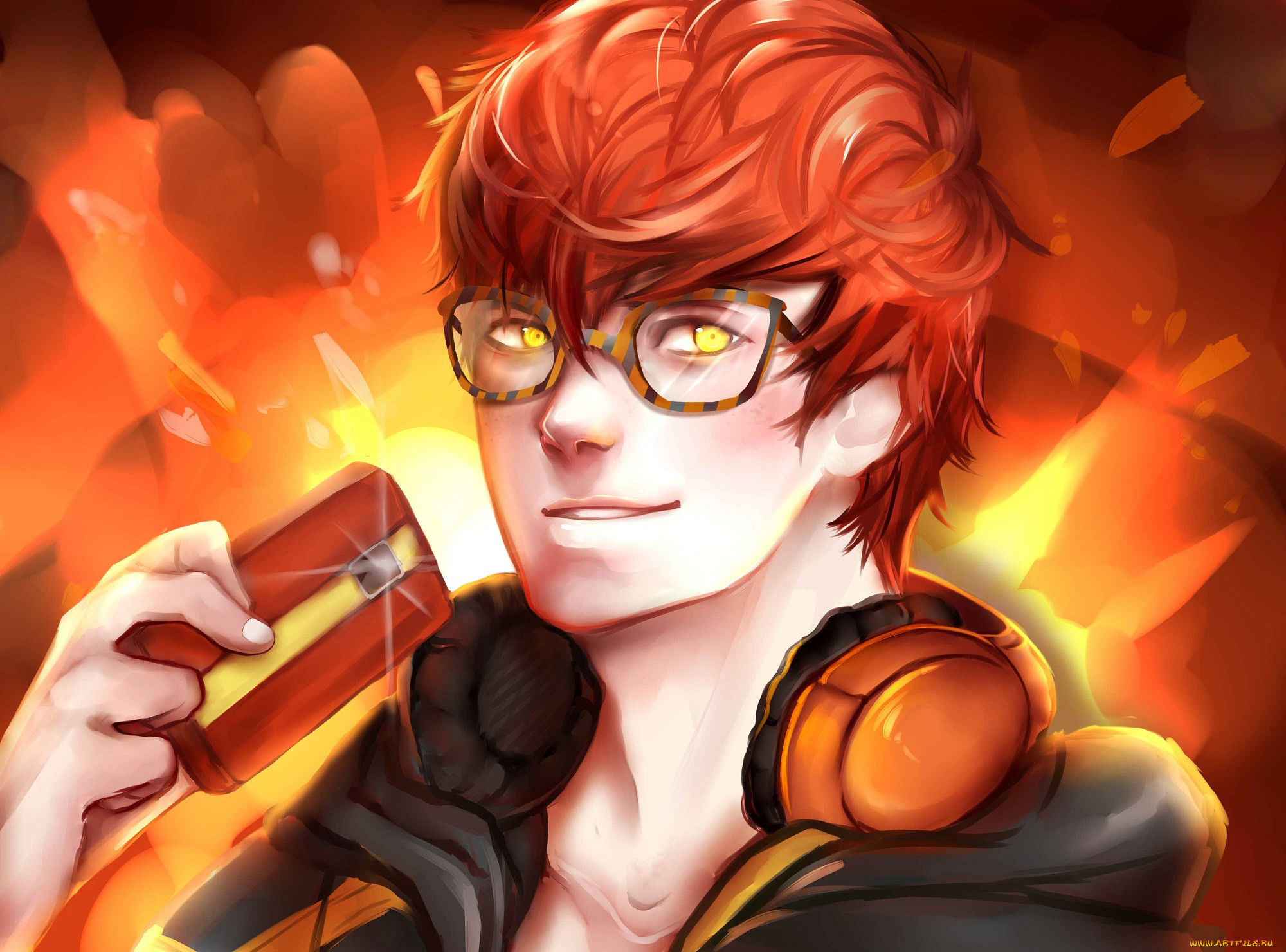 Обои Аниме Mystic Messenger, обои для рабочего стола, фотографии аниме,  mystic messenger, рыжий, парень Обои для рабочего стола, скачать обои  картинки заставки на рабочий стол.